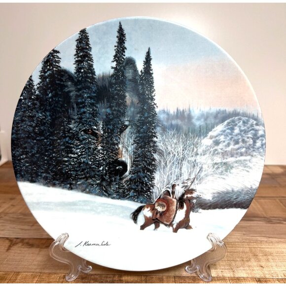 "Wolf Ridge" W.S. George Limited Edition Plate By Julie Kramer Cole Faces Of Nat - Picture 1 of 4